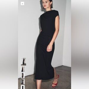 Zara Black Draped Dress